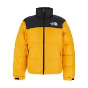 Gele Retro Nuptse Jack Jas The North Face , Yellow , Heren