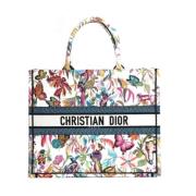 Geborduurde Logo Tote Tas met Bloem Dior , Multicolor , Dames