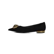 Zwarte Chelsea Point Flat Ballerina's Kurt Geiger , Black , Dames