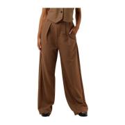 Khailw Geplooide Broek in Bruin InWear , Brown , Dames