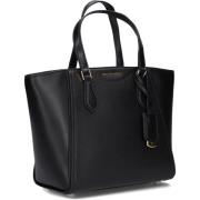 Zwarte leren schoudertas Taryn Michael Kors , Black , Dames