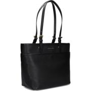 Zwarte Gestreepte Tote Tas met Zakken Michael Kors , Black , Dames