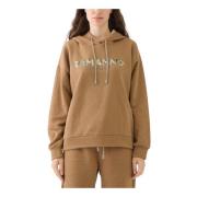 Paillet Logo Hoodie in Gianduia Ermanno Scervino , Brown , Dames