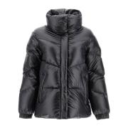 Gewatteerd Donsjack met Hoge Kraag Woolrich , Black , Dames