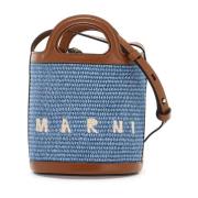 Tropicalia emmer tas met leren afwerking Marni , Blue , Dames