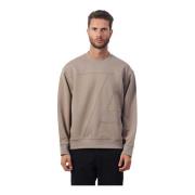 Beige Katoenen Crewneck Sweater Armani Exchange , Beige , Heren