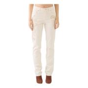 Geborduurde Wide Leg Jeans Honing Ermanno Scervino , Beige , Dames