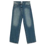 Blauwe Denim Broek Magda Butrym , Blue , Dames