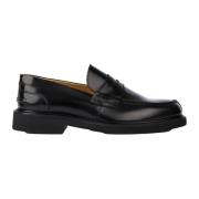 Zwarte leren instap mocassins Exton , Black , Heren