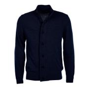 Wollen Cardigan met Rits Barbour , Blue , Heren