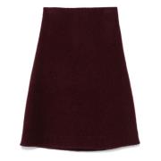 Burgundy A-Lijn Rok Jil Sander , Red , Dames