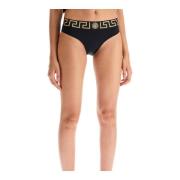 Griekse Grens Bikini Bodem Versace , Black , Dames