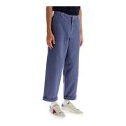 Verweerde Chino Skate Broek Golden Goose , Blue , Heren