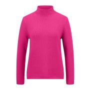 Softwool Opstaande Kraag Pullover Fynch-Hatton , Pink , Dames