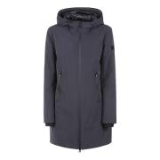 Blauwe Lange Soft Shell Jas Peuterey , Blue , Dames