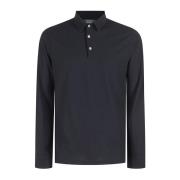 Ice Cotton Polo Shirt Zanone , Blue , Heren