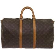 Pre-owned Canvas handbags Louis Vuitton Vintage , Brown , Dames