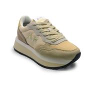 Beige Damessneakers Big Ally Solid Sun68 , Beige , Dames