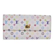 Pre-owned Canvas wallets Louis Vuitton Vintage , White , Dames