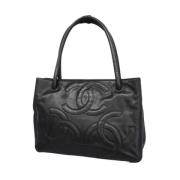 Pre-owned Leather chanel-bags Chanel Vintage , Black , Dames