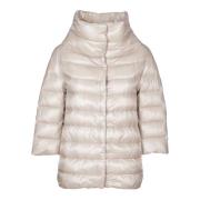 Bruine Donsjas Trechter Kraag Herno , Beige , Dames