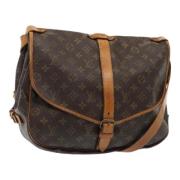 Pre-owned Canvas louis-vuitton-bags Louis Vuitton Vintage , Brown , Da...