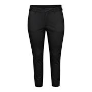 Zwart Diep Chino Broek Kaffe Curve , Black , Dames