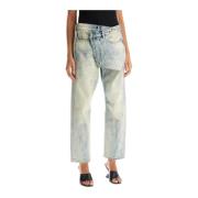 Asymmetrische Denim Jeans R13 , Blue , Dames