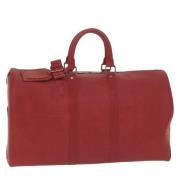 Pre-owned Leather handbags Louis Vuitton Vintage , Red , Dames