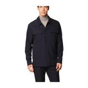 Dynamische Slim Fit Overshirt in Donkerblauw Mason's , Blue , Heren