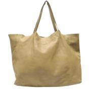 Pre-owned Leather totes Celine Vintage , Beige , Dames