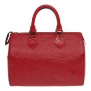 Pre-owned Leather handbags Louis Vuitton Vintage , Red , Dames