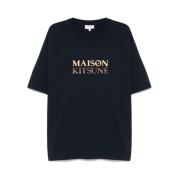 T-shirt met logo en gradient-effect Maison Kitsuné , Blue , Heren