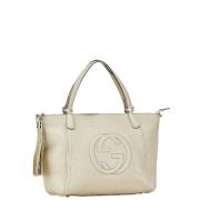 Pre-owned Leather handbags Gucci Vintage , White , Dames