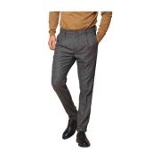 Gestreepte Carrot Fit Flanellen Chino Broek Mason's , Gray , Heren