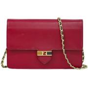 Pre-owned Leather fendi-bags Fendi Vintage , Red , Dames