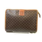 Pre-owned Leather clutches Celine Vintage , Brown , Dames