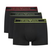 3-Pack Katoenen Stretch Boxershorts Emporio Armani , Black , Heren