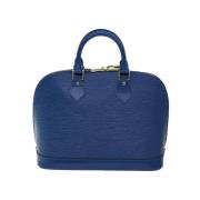 Pre-owned Leather handbags Louis Vuitton Vintage , Blue , Dames