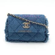 Pre-owned Denim crossbody-bags Chanel Vintage , Blue , Dames