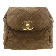 Pre-owned Suede chanel-bags Chanel Vintage , Brown , Dames