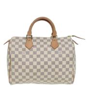 Pre-owned Canvas handbags Louis Vuitton Vintage , White , Dames