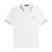 Twin Tipped Polo in Ocean Fred Perry , White , Heren