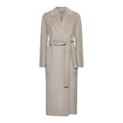 Grijze Wol Kasjmier Midi Jas Max Mara , Gray , Dames