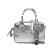 Zilveren Schapenleren Handtas Gemaakt in China Pinko , Gray , Dames