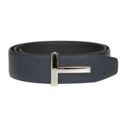 Leren Riemencollectie Tom Ford , Blue , Heren