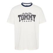 Witte T-shirt met metallic logo Tommy Hilfiger , White , Heren