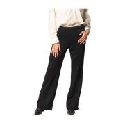 Elegante Straight Chino Broek met Lurex Mason's , Black , Dames