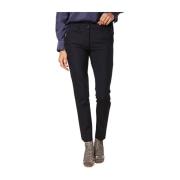 Slim Chino Broek in Donkerblauw Mason's , Blue , Dames