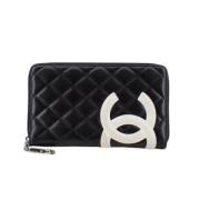 Pre-owned Leather chanel-bags Chanel Vintage , Black , Dames